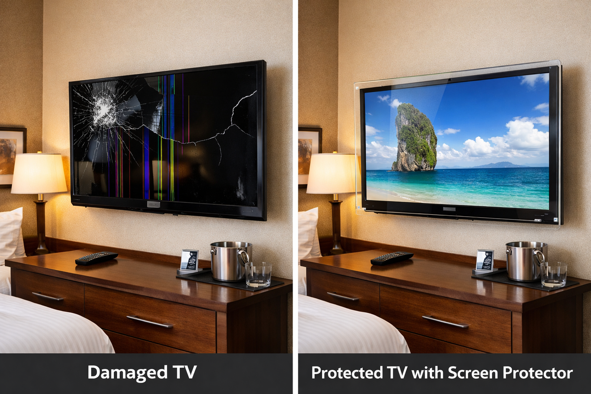 Protecting TVs in Commercial Spaces: Hotels, Gyms & Waiting Rooms