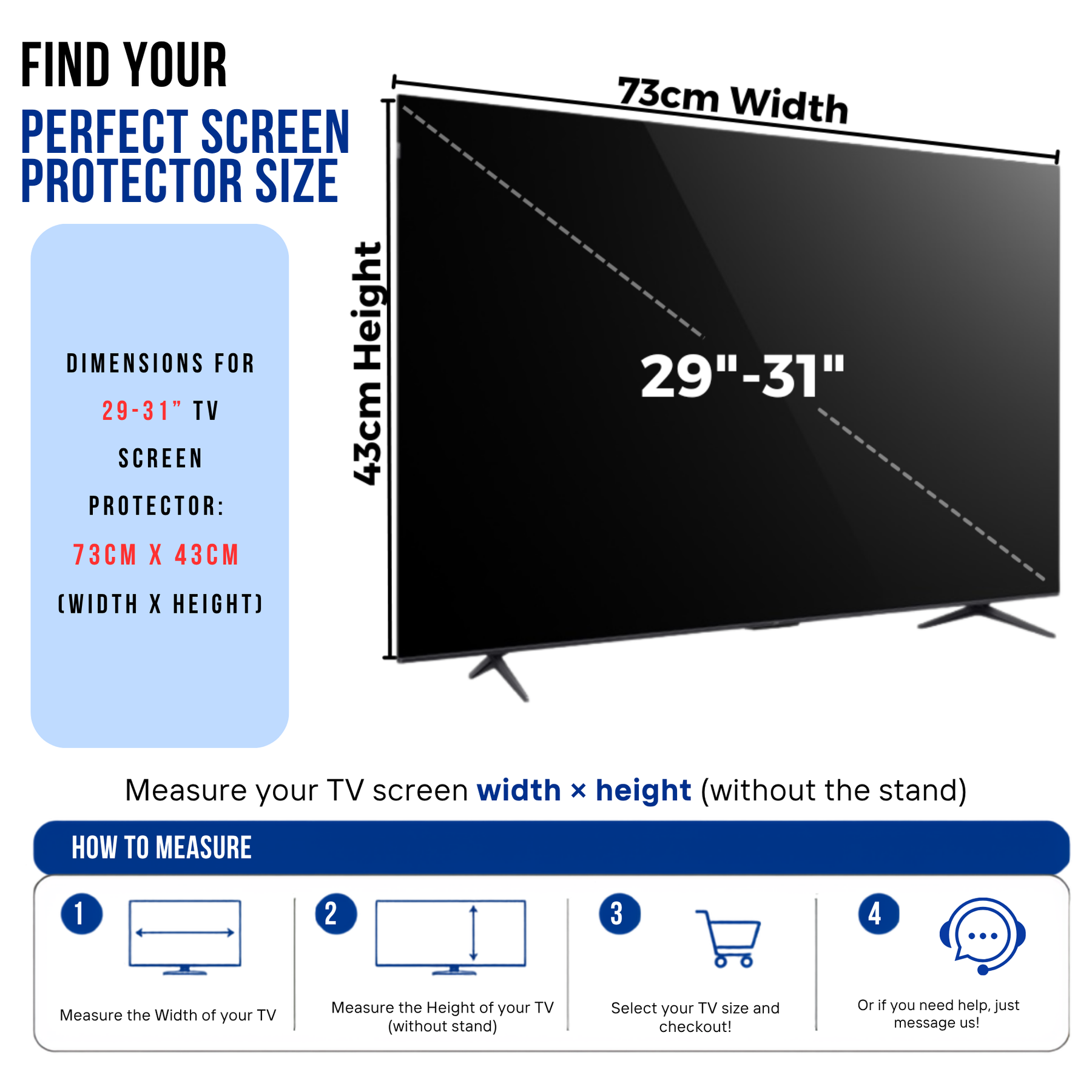 Premium Clear TV Screen Protector - Maximum Protection