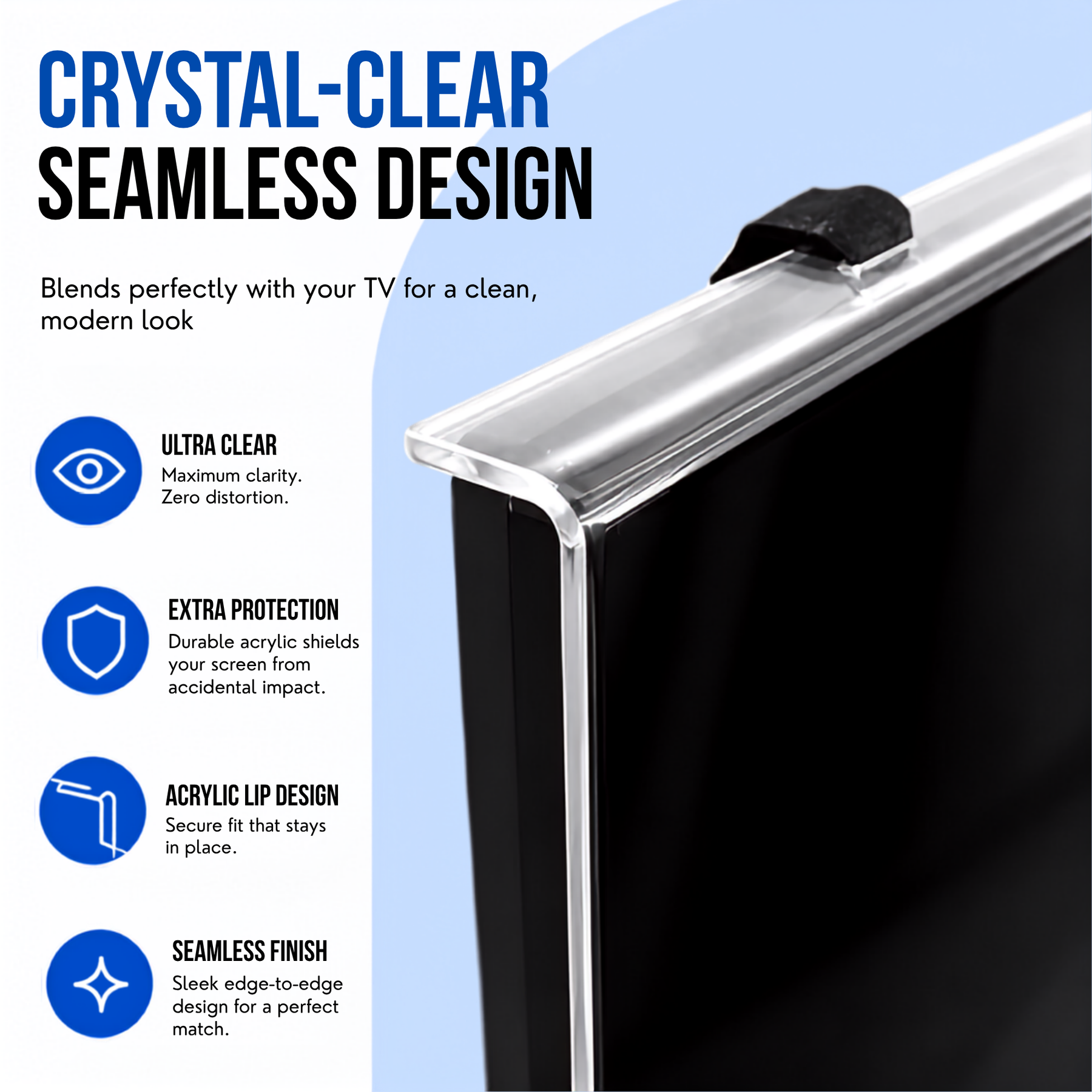 Premium Clear TV Screen Protector - Maximum Protection