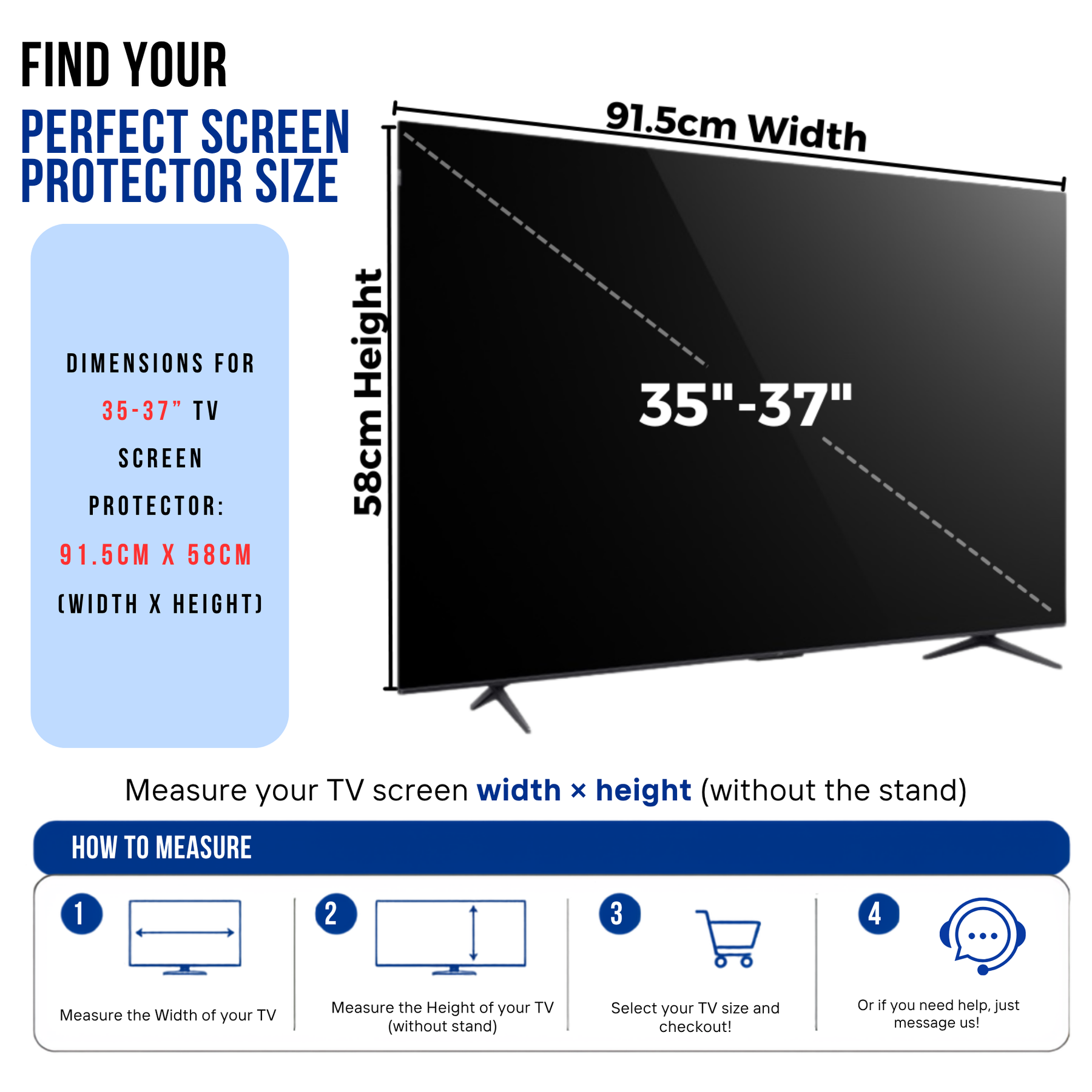 Premium Clear TV Screen Protector - Maximum Protection