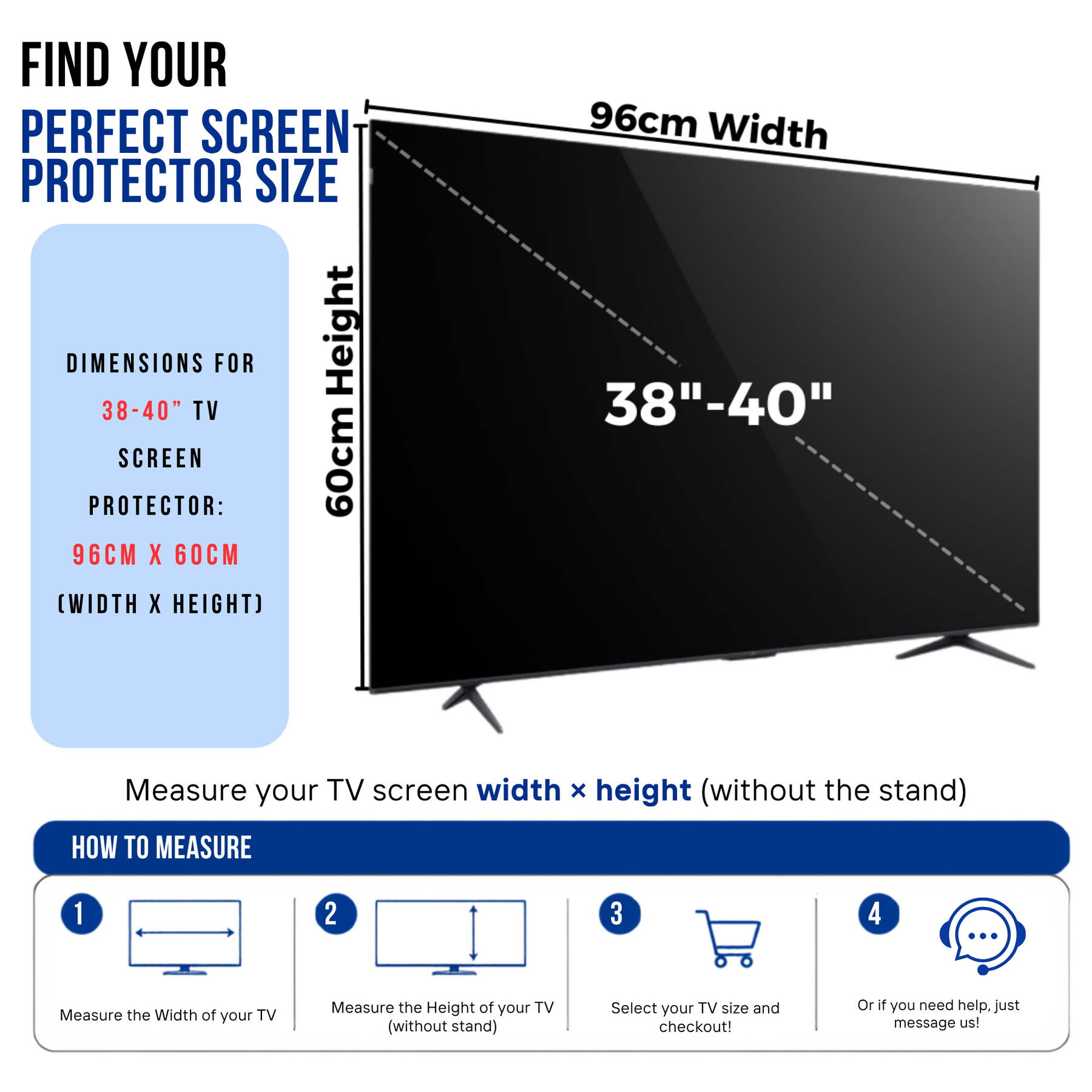 Premium Clear TV Screen Protector - Maximum Protection
