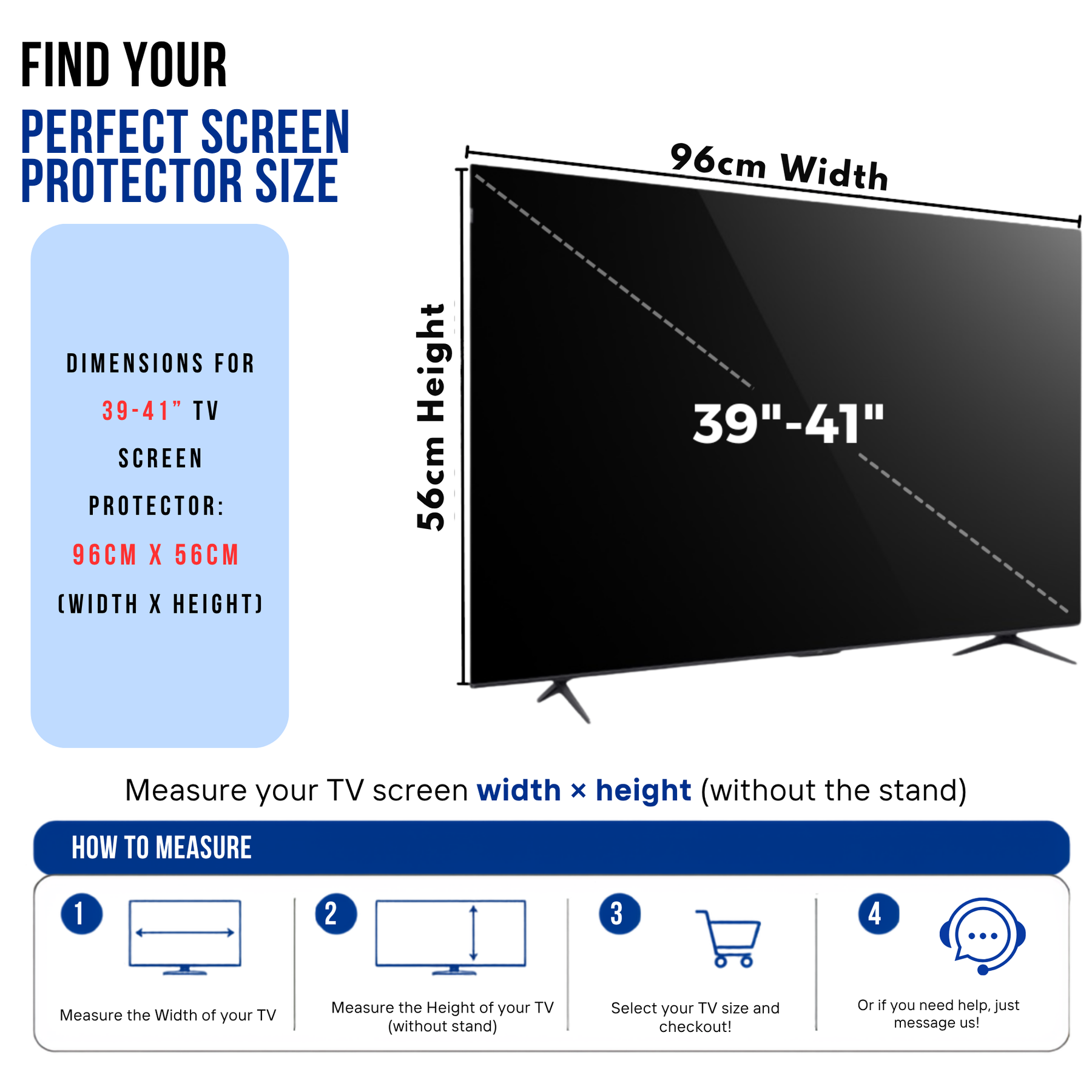 Premium Clear TV Screen Protector - Maximum Protection