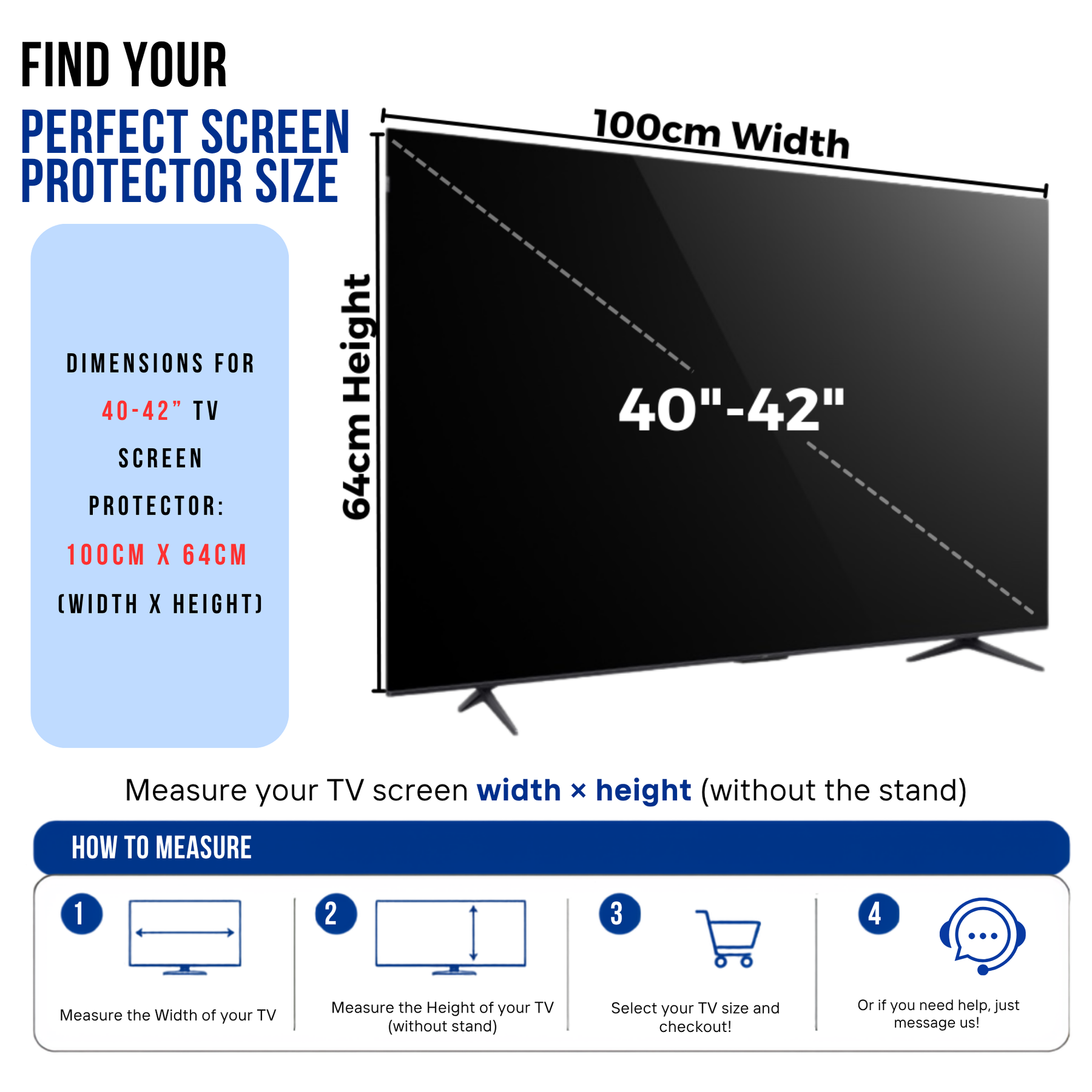 Premium Clear TV Screen Protector - Maximum Protection