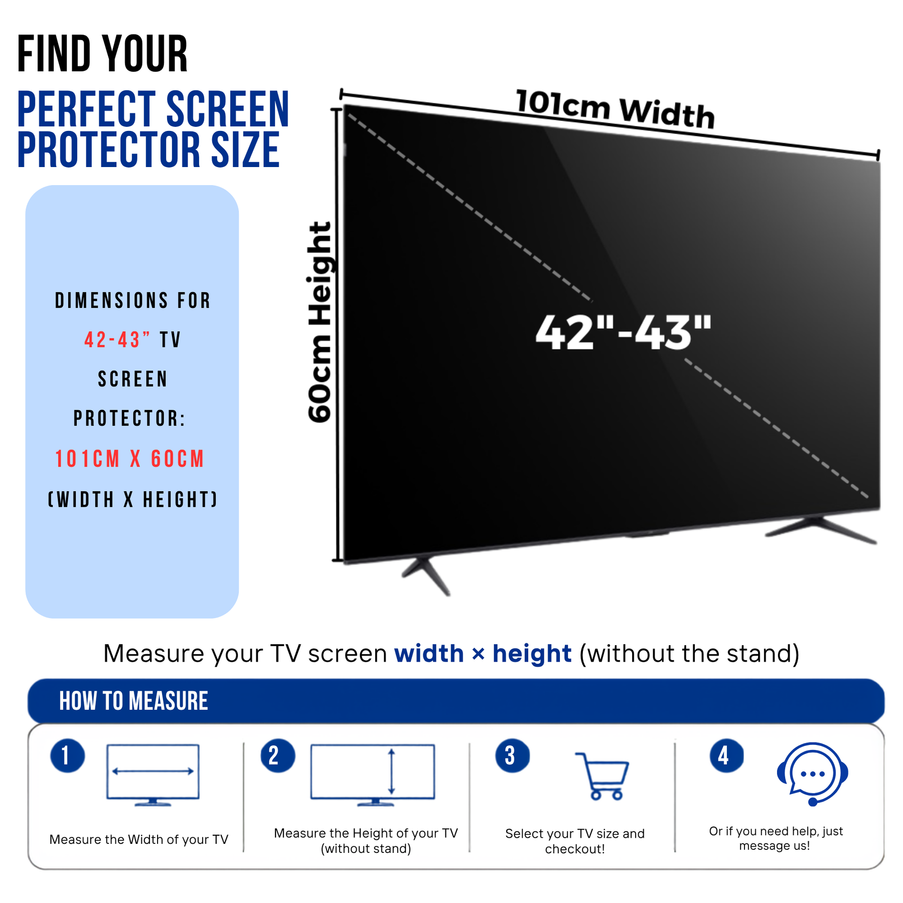 Premium Clear TV Screen Protector - Maximum Protection