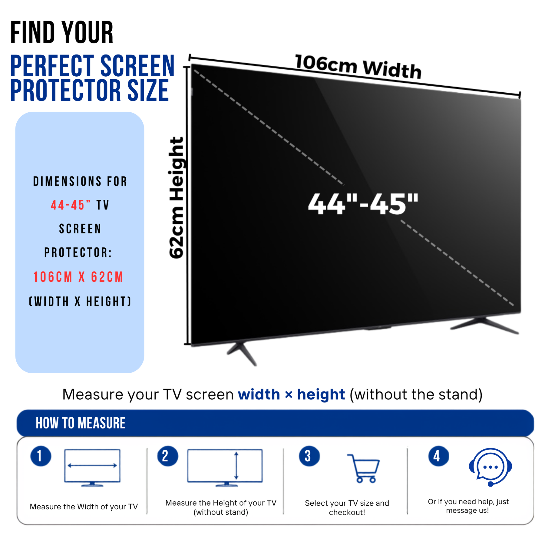 Premium Clear TV Screen Protector - Maximum Protection