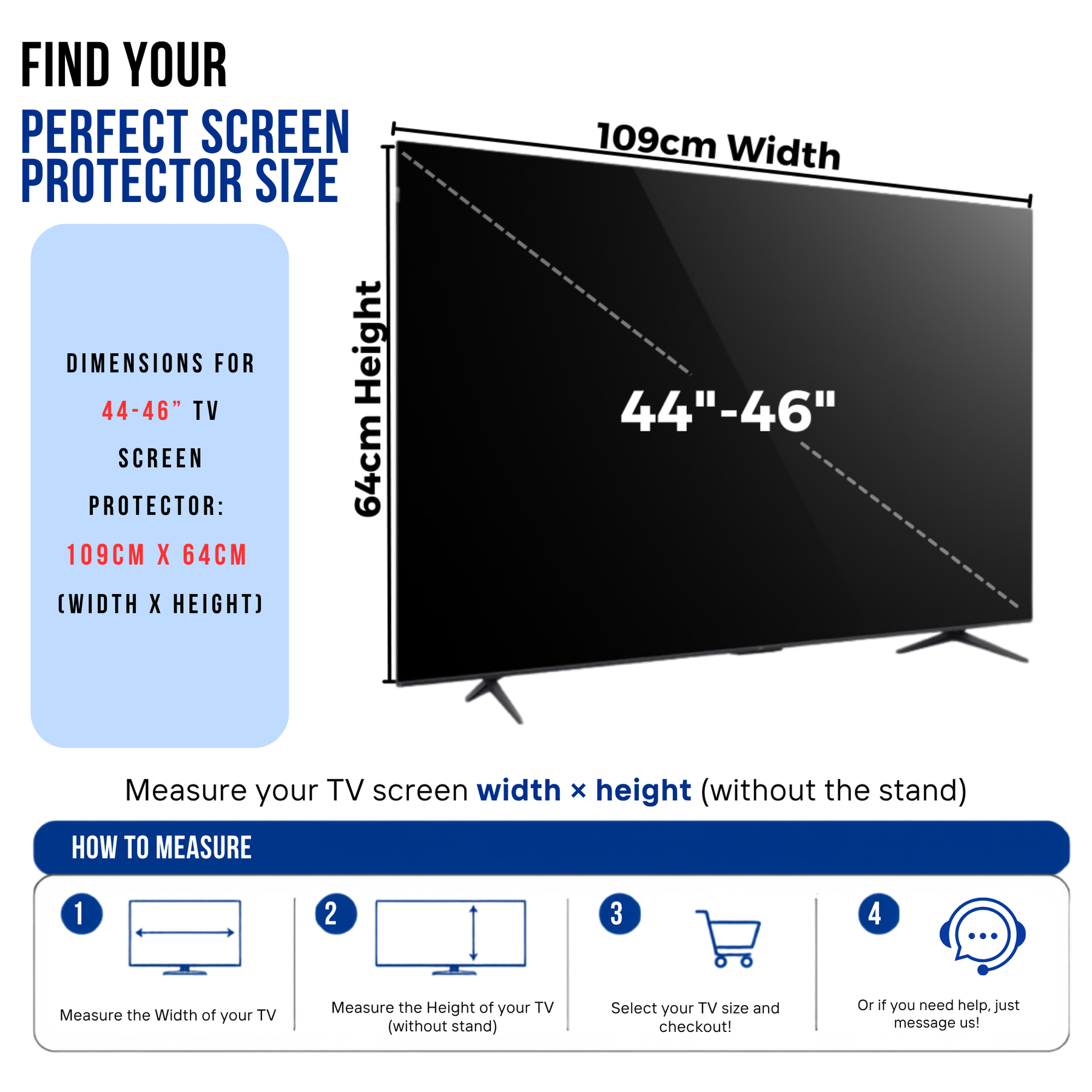 Premium Clear TV Screen Protector - Maximum Protection