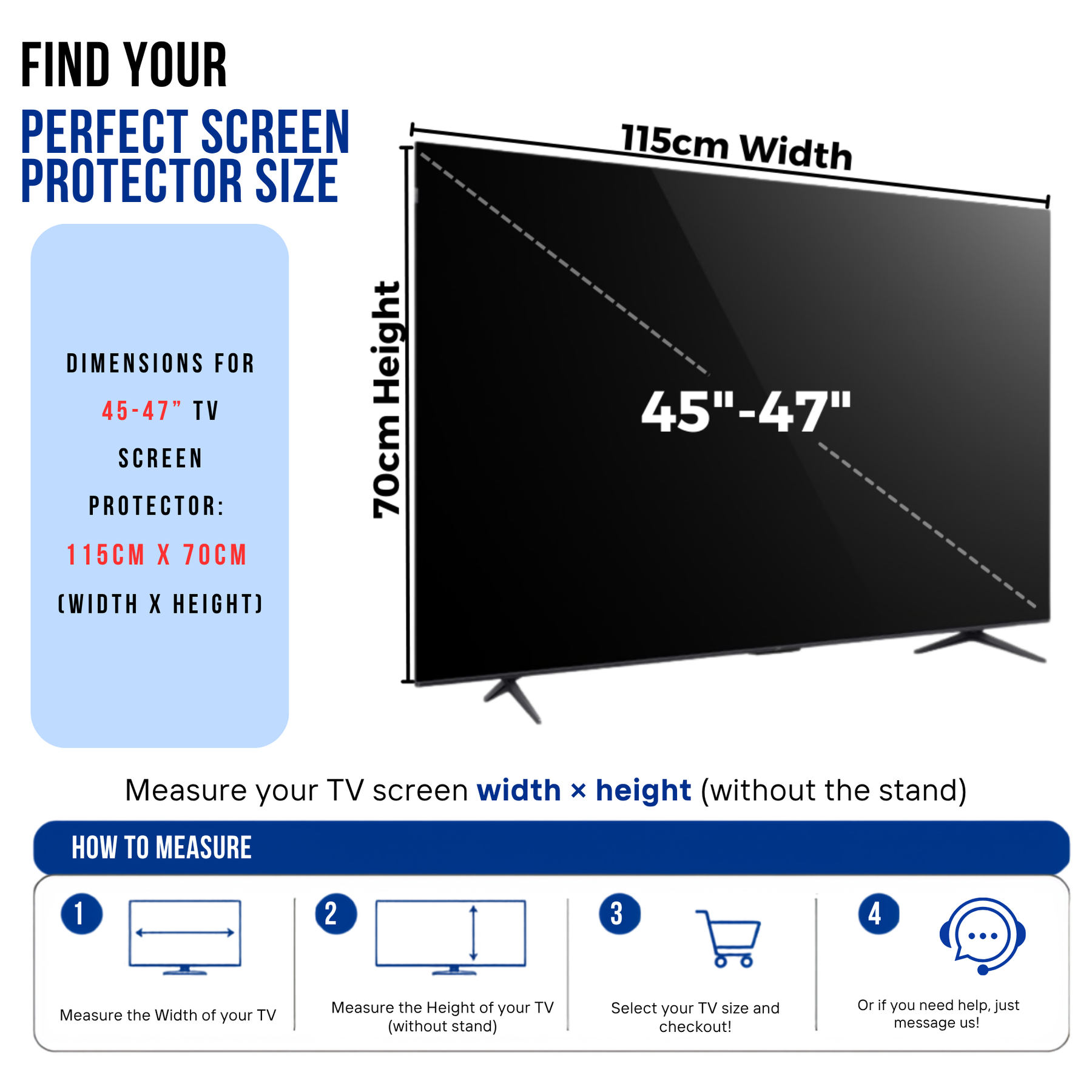 Premium Clear TV Screen Protector - Maximum Protection