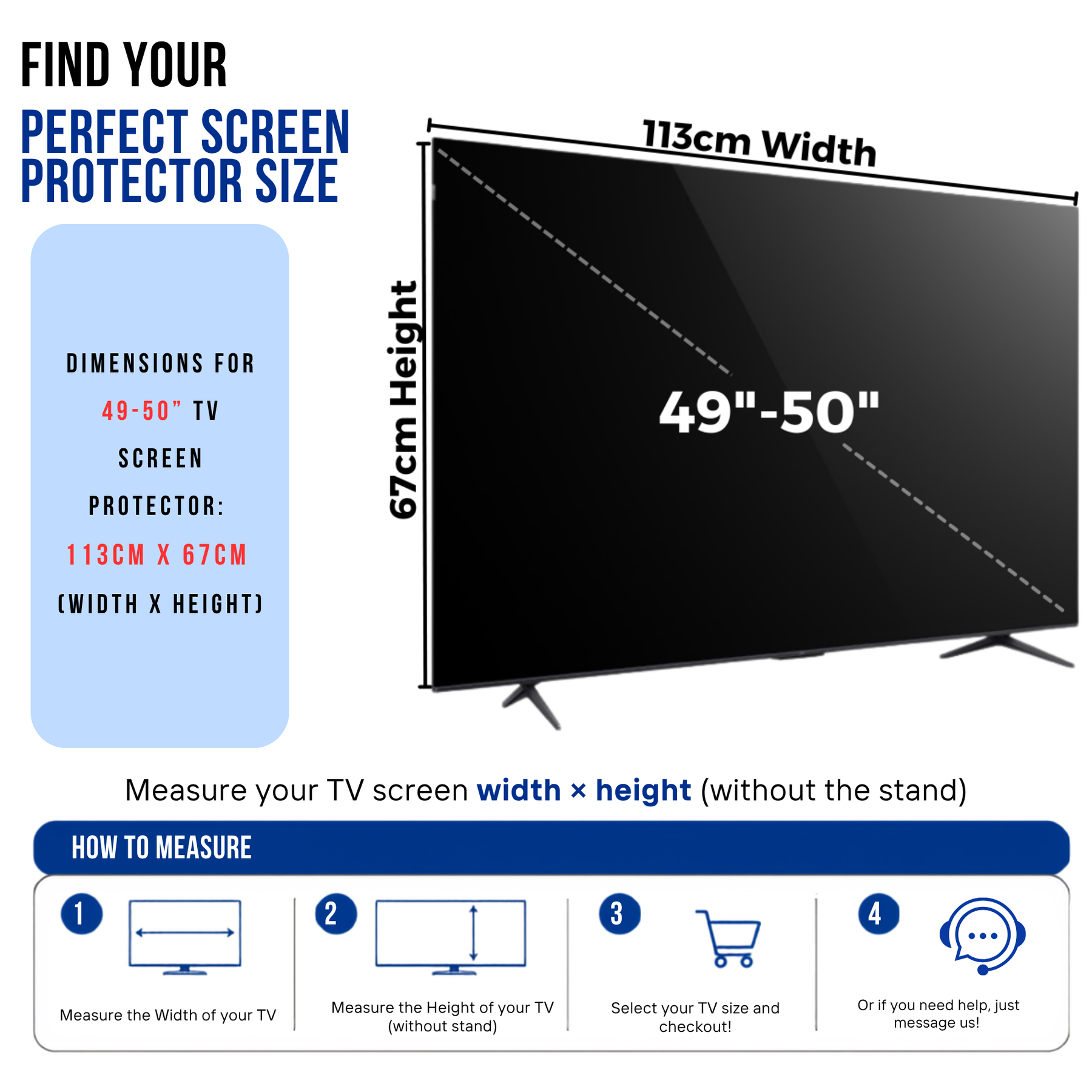 Premium Clear TV Screen Protector - Maximum Protection