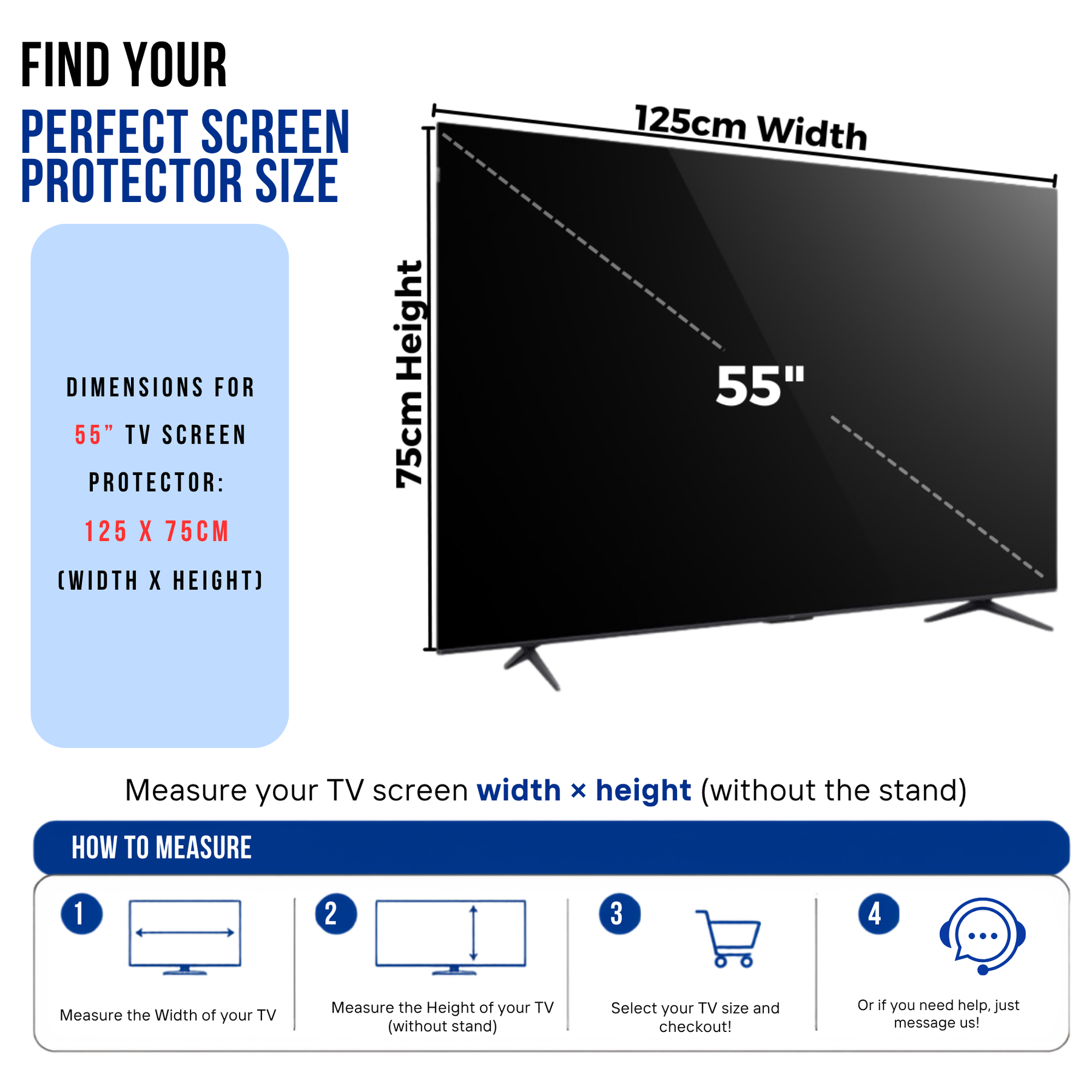 Premium Clear TV Screen Protector - Maximum Protection