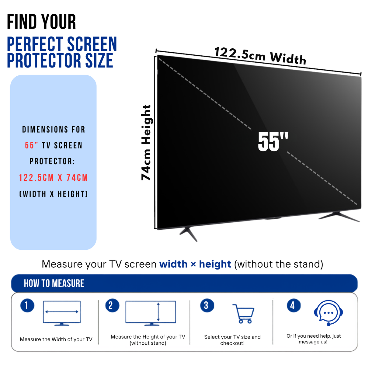 Premium Clear TV Screen Protector - Maximum Protection