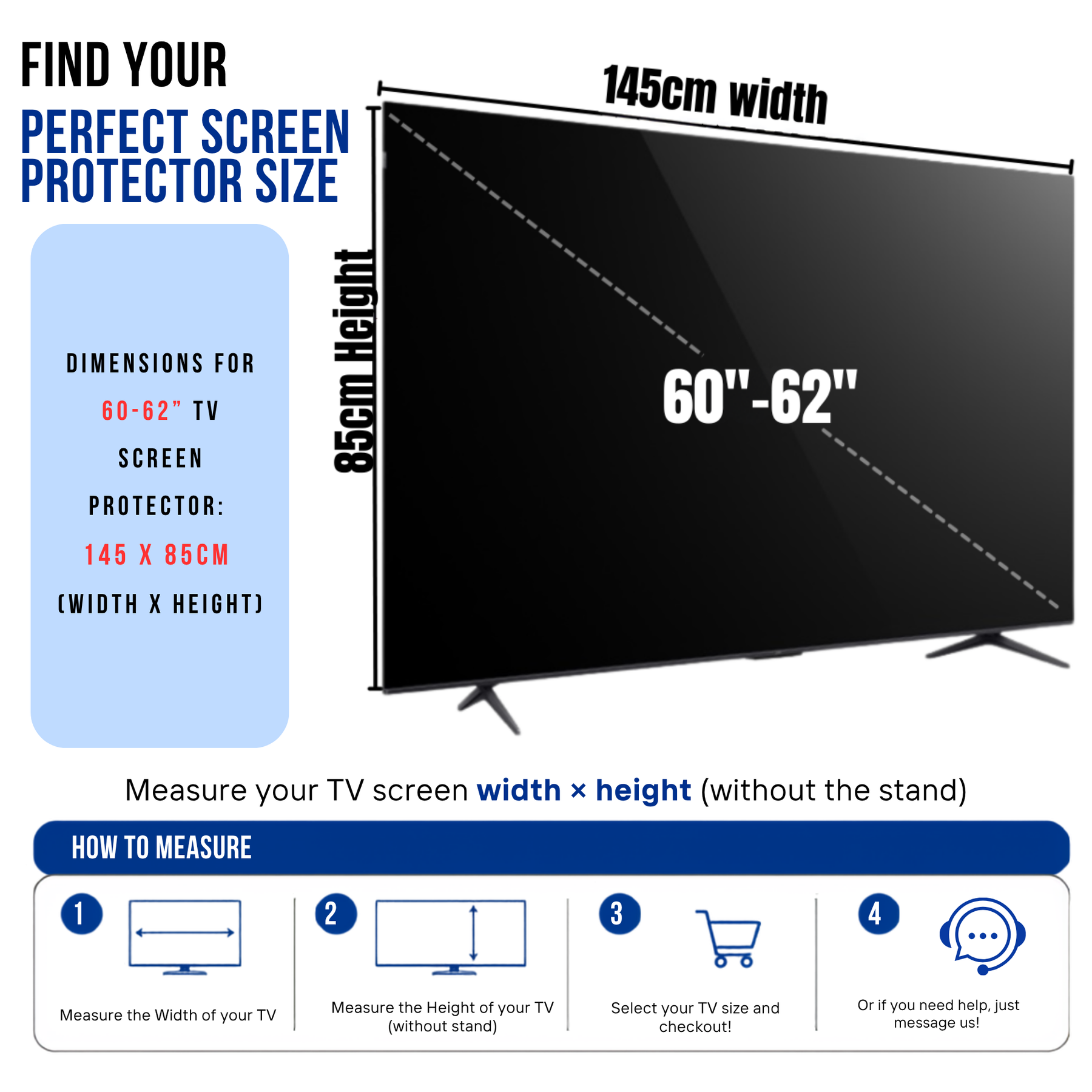 Premium Clear TV Screen Protector - Maximum Protection