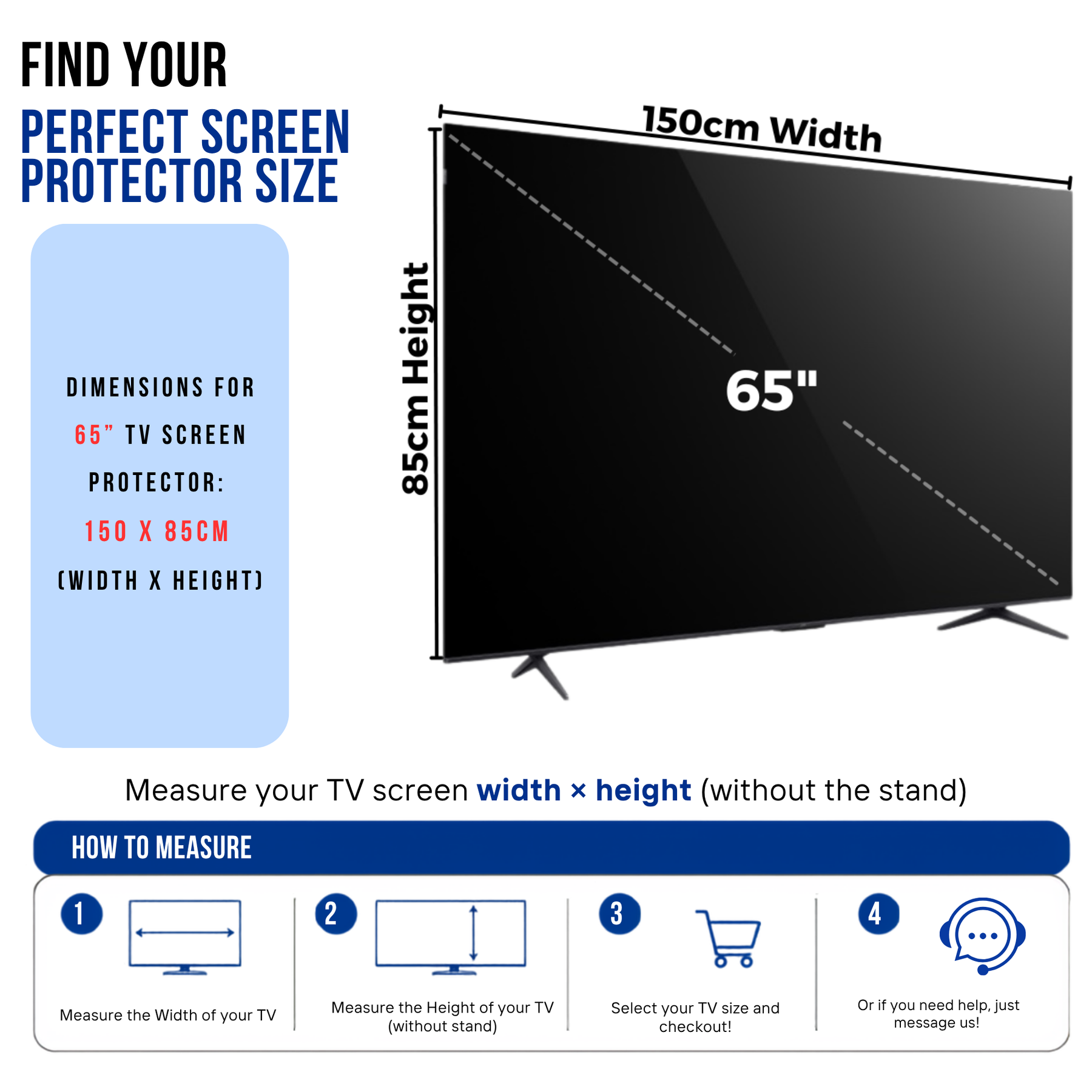 Premium Clear TV Screen Protector - Maximum Protection
