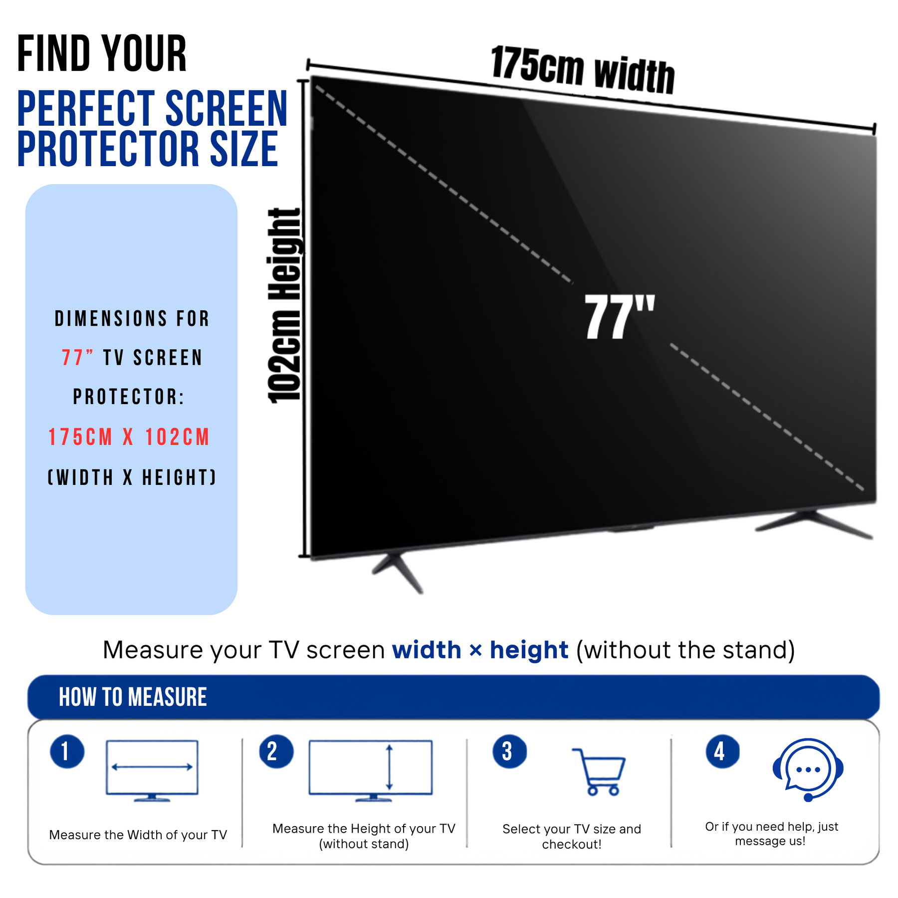 Premium Clear TV Screen Protector - Maximum Protection