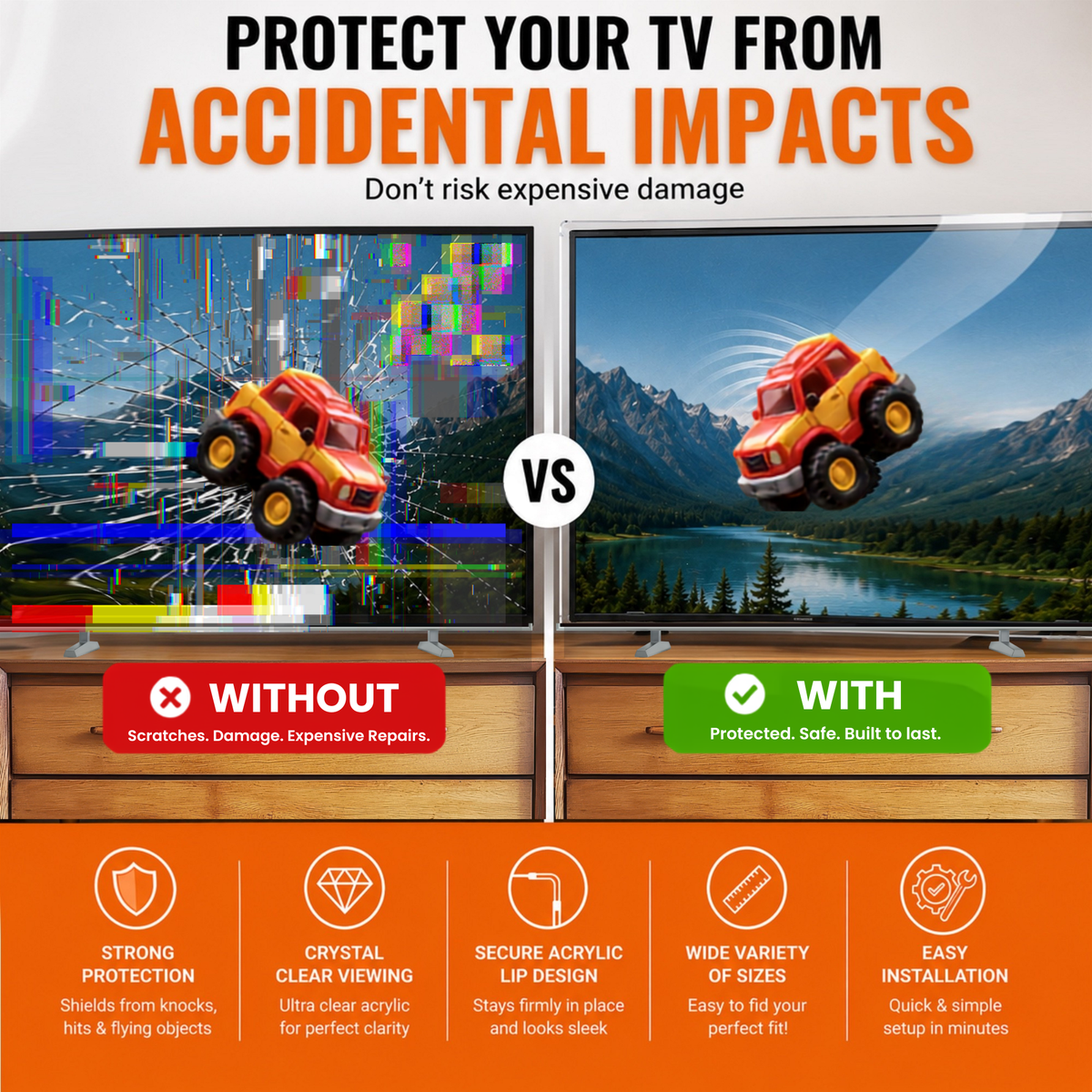 Plus Clear TV Screen Protector - Enhanced Protection